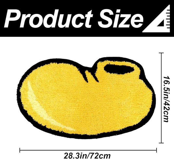 Mouse Shoes Bath Mat for Bathroom Non Slip, Kids Bath Rug - Soft, Plush Microfiber Bath Rug, Cute Bathroom Rugs Machine Washable