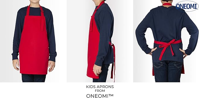 Kids Apron, Medium, 100% Cotton With An Adjustable Strap to fit All Ages