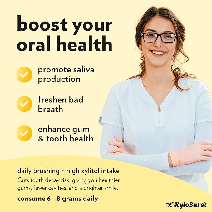 XyloBurst - Xylitol Mints | Sugar Free Breath Freshener for Oral Health | Gluten Free, Vegan, Keto Friendly | Aspartame Free | Lemon | 275 Count (Pack of 2)