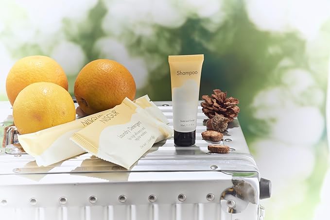 2 in 1 Shampoo and Conditioner Double Sealed 1 Fl. oz Individually Wrapped Travel Size Shampoo & Conditioner 2in1 Set Hotel Toiletries Bulk and Supplies for Guest