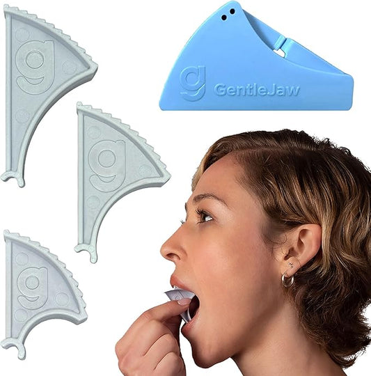 Pain Relief Device for Bruxism TMJ Headache Migraine Caused by Tight Jaw Muscles. Use it to Passively Stretch and Relax Your Jaw Muscles. We Call it Yoga for The Jaw