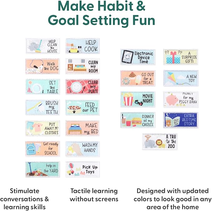 The Peanutshell Learning Calendar Wall Chart - Homeschool Supplies, Interactive Pocket Chart for Toddlers & Kids - Preschool Learning Activity Board, Circle Time Board for Classroom - My First Chore