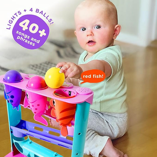 Move2Play, Feed The Fish | Interactive Baby & Toddler Toy | 1, 2+ Year Old Gift & Birthday Present | Boys & Girls Babies Ages 6, 7, 8, 9, 10, 12, 18, 24+ Months Old