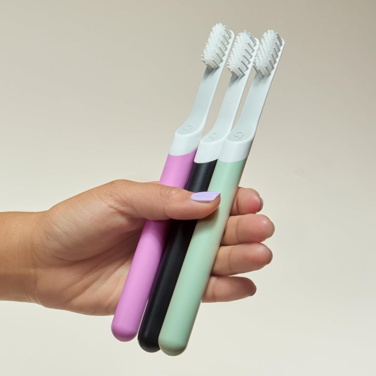 Quip Sonic Electric Toothbrush for Adults - Time Travel & Soft Bristles with Travel Case & Replacement Brush Head - 3 Month Battery Life, Plastic Handle - Sage Green