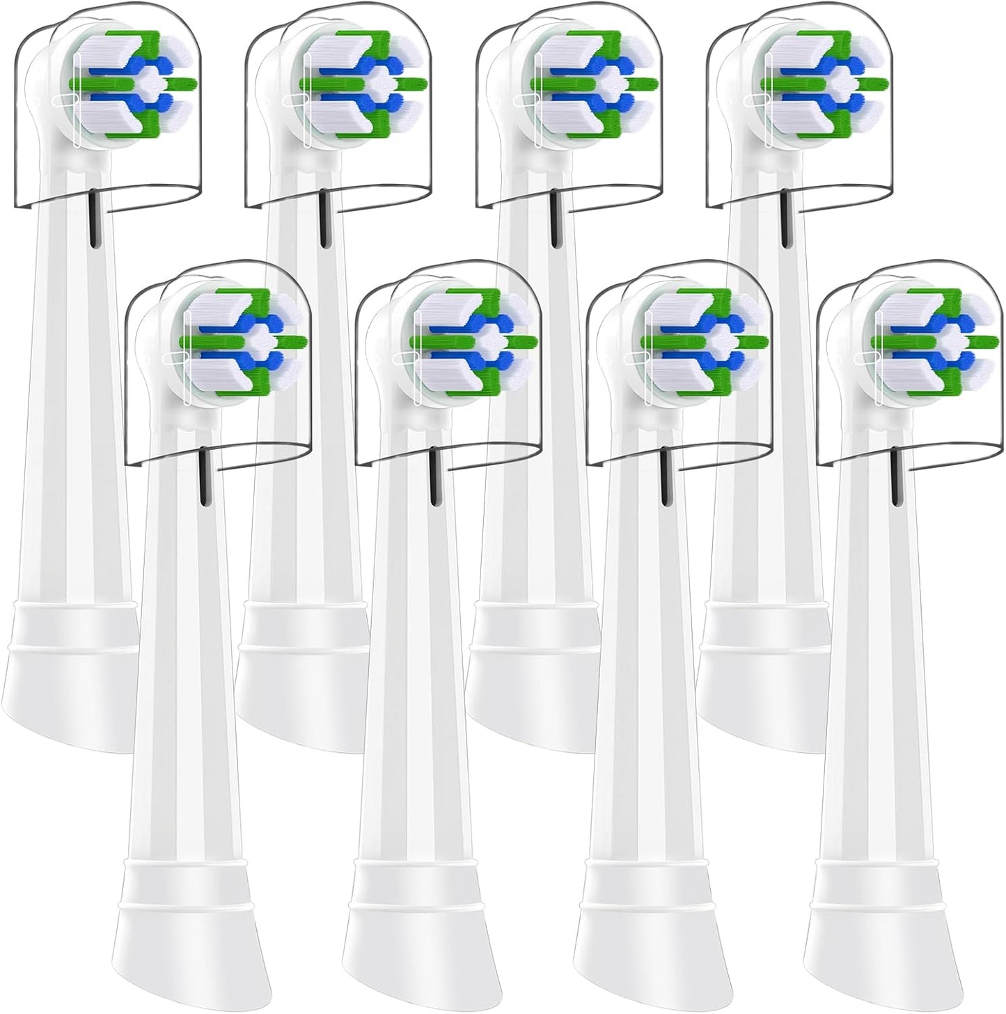 8 PCS IO Replacement Heads Compatible with Oral b IO 2/3/4/5/6/7/8/9/10 Series Electric Toothbrush, Brush Heads Refills Compatible with Oral B IO (White)