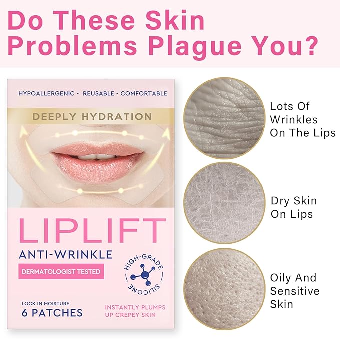 Josera Anti Wrinkle Patches for Lip, Smile Line Patches, Overnight Smoothing Anti-Wrinkle Face Patches for Smile Line & Lip Area, 18 Pcs