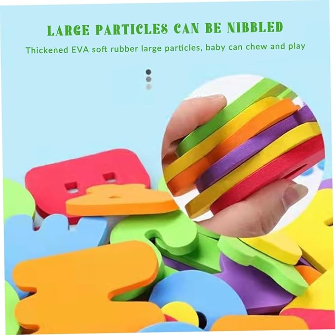 Bath Toys, 36 Sheets Fun Numbers and Alphabet Bath Toys, Floating Alphabet Letters & Numbers Learning for Bathtub Educational for Kids Children Boys Girls