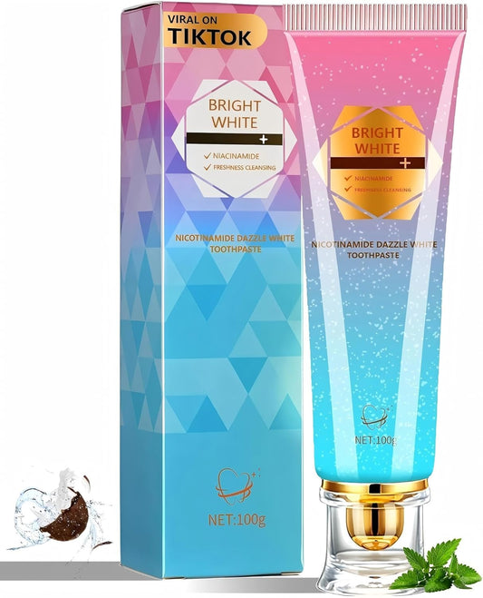 Niacinamide Whitening Toothpaste, Kimralur Triple Whitening Intensive Niacinamides Toothpastes, Fluoride-Free Formula is Suitable for Sensitive Teeth (1)