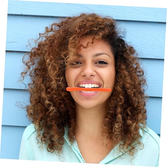 minkissy 2pcs Smile Practice Tool Silicone Mouth Muscle Trainer for Speech Clarity and Face Compact Exerciser for Women and Girls to Smiles and Tone Lips