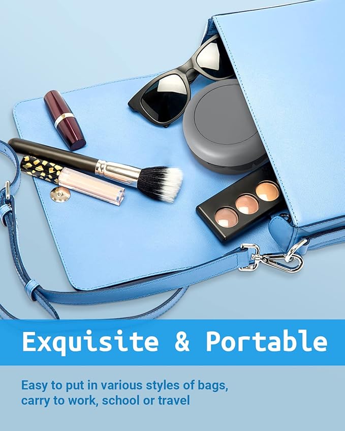 Denture Bath Case, Denture Cup, Leak Proof Portable Retainer Case, Denture Cleaning Kit with Cleaner Brush, Denture Box with Strainer & Mirror, Denture Case for Aligner Retainer Mouth Guard (Gray)