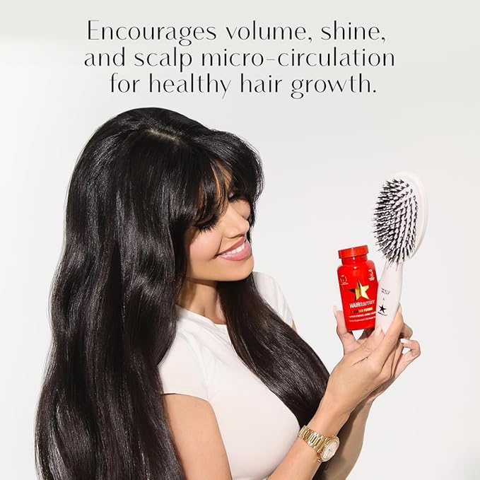 Hairtamin Hair Brush for All Hair Types | Paddle Brush for Blow Drying, Detangling, and Straightening | Anti-Static, Lightweight, and Ergonomic Design | Hair Brush for Men, Women, Kids, and Pets