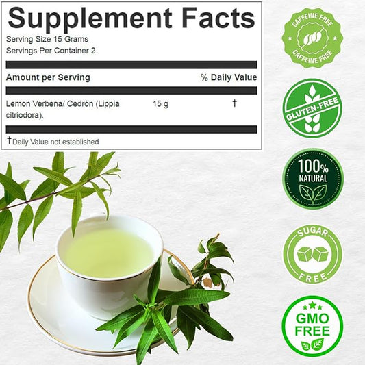 Lemon Verbena 25 Teabags of Cedron Herbal Tea All Natural Lemon Beebrush from Peru Used to Add Lemon Flavor in Cooking Perfumes Essential Oil