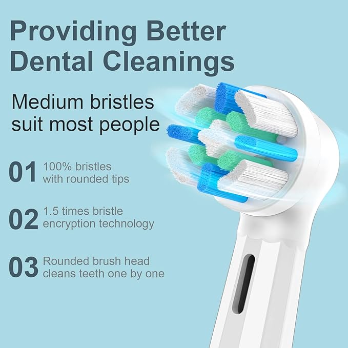 8 Pack IO Replacement Heads Compatible with IO 2/3/4/5/6/7/8/9/10/Deep Clean Series Electric Toothbrushes, Brush Heads (White)