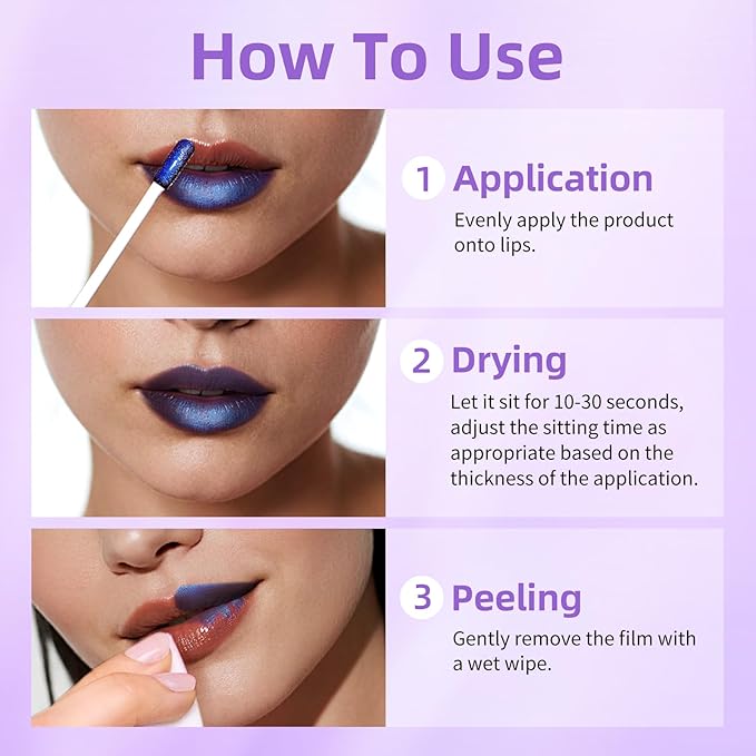 KIMUSE 5 Colors Lip Stain Masque - Long-Lasting Waterproof Lip Tint, Smudge-Proof Matte Lip Stains for All-Day Wear, Transfer-Resistant Lip Makeup