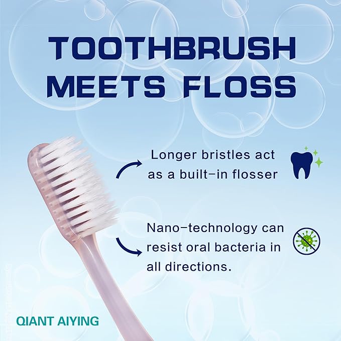 Extra Soft Toothbrush 6-Pack, Regular Head (3 Colors - 2 Each) Dentist-Developed Tapered Bristles for Sensitive Teeth & Gum Care Gentle Cleaning, BPA-Free