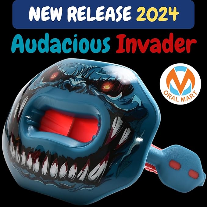 Oral Mart Flag Football Mouth Guard with 3D LipFit Design for Kids - Youth Tackle Football Mouthguard (No Boil) Cool Instant Fit Lip Guard Mouthpiece for Braces (Detachable Helmet Strap Included)