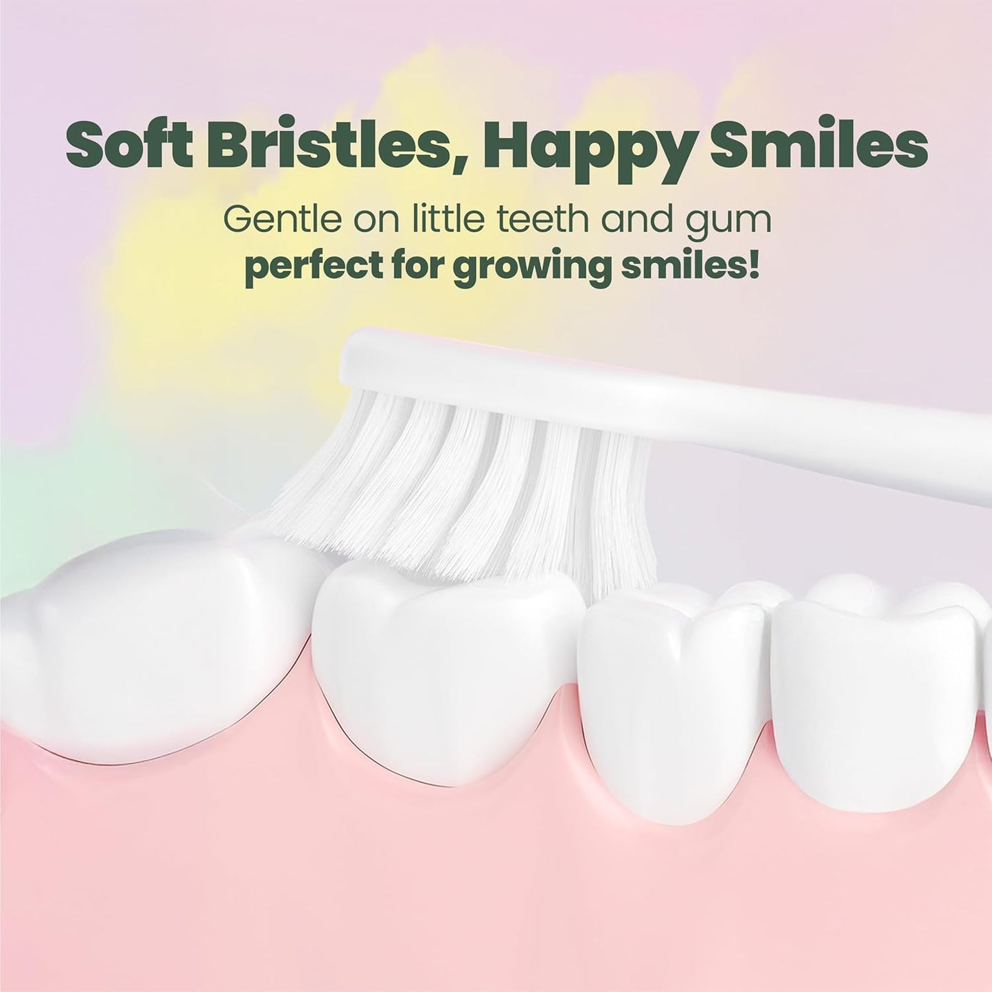 Well Before Dinosaur Kids Toothbrush, 0.12mm Soft Filament Toddler Toothbrush for Kids 6-12 Make Brushing Fun and Protect Kids Delicate Teeth (Pack of 3)