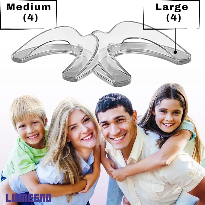 Mouth Guard for Grinding Teeth at Night – Custom Fit Night Guards for Teeth Grinding with 8 Trimmable Dental Guards and 2 Travel Cases