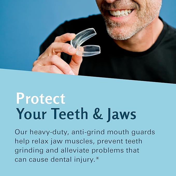 Mouth Guard for Grinding & Clenching Teeth BPA Free 4 Guards for Adults & Kids Dental Guards Bite Guards Night Guards for Teeth Grinding Teeth Grinding Mouth Guard for Sleep by M3 Naturals