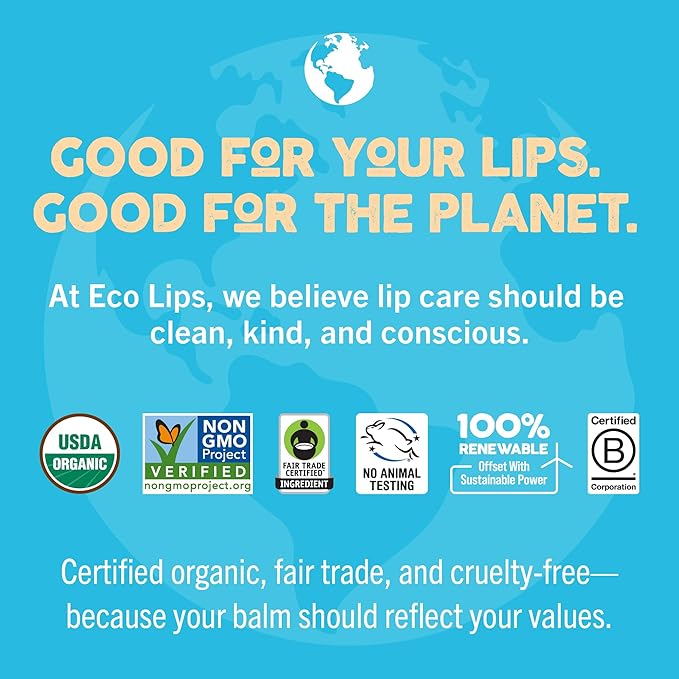 Mongo Kiss USDA Organic Lip Balm Set 8-pack (0.15 oz. each) with Mongongo Oil & Cocoa Butter to Moisturize Chapped Lips | Made in USA by Eco Lips - Yumberry