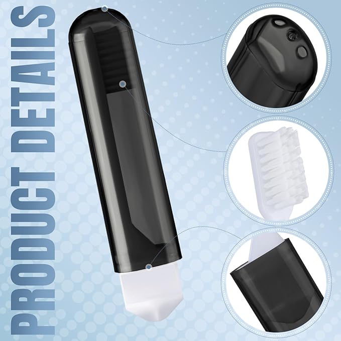 Patelai 2 Pieces Travel Toothbrush Set, Soft Bristle Mini Foldable Tooth Brush with Case, Individually Wrapped Small Portable Travel Size Toiletries Stuff for Camping (Classic Color)