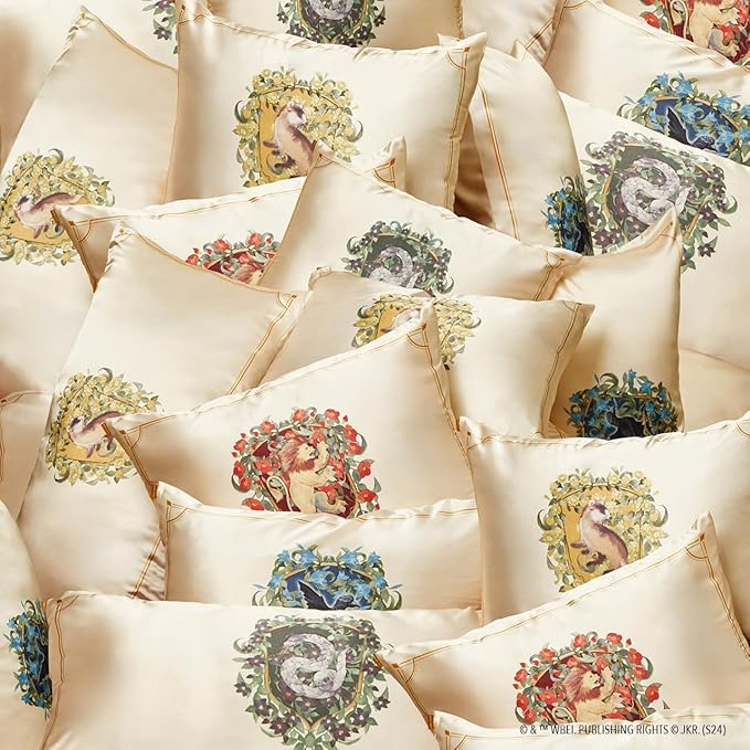 Kitsch x Harry Potter Hufflepuff Satin Pillowcase with Zipper for Hair & Skin – Double-Sided, Softer Than Silk, Wrinkle-Free, Machine Washable, Frizz Control, Breakout Prevention - King Size (19x36)