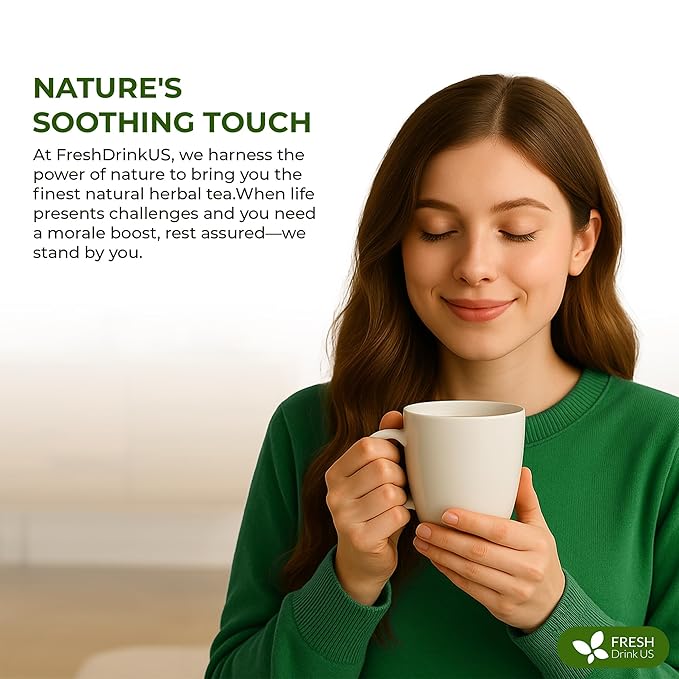 FreshDrinkUS, Premium 75 Tea Bags Glucose Functional Tea – Herbal Blend with Gymnema, Cinnamon, Bitter Melon, Tulsi & More –– Caffeine-Free. Sugar-Free. Gluten-Free. Vegan