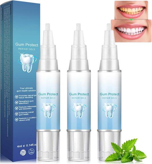 Neslemy Gum Gel,Neslemy Gum Shield Therapy-Gel,Teeth Whitening Gums Instant Soothing Gels,Dentizen Gum- TherapyGel,Instant Tooth Whitening Pens for Oral Care (3PCS)
