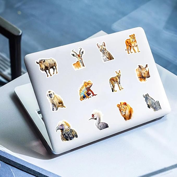 50 Pcs Cute Animal Stickers Bulk.Zoo Animal Stickers Packs for Kids,Adults Teens,Girls,Wild Africa Sticker for Water Bottles Laptop, Phone Etc