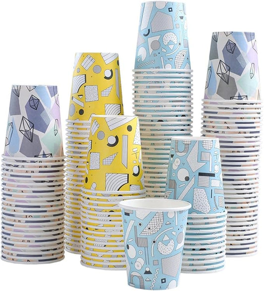 Lamosi 5 oz Paper Cups 300 Pack, Small Paper Cups, 5 oz Disposable Bathroom Cup for Mouthwash, Parties, Picnics and Barbecues