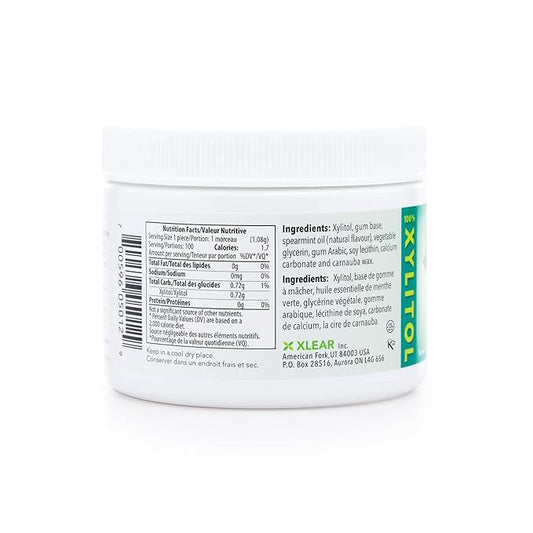 Spry Fresh Natural Xylitol Chewing Gum Dental Defense System - Aspartame-Free, Sugar-Free, Non-GMO, Gluten-Free (Wintergreen, 100 Count - Pack of 1)