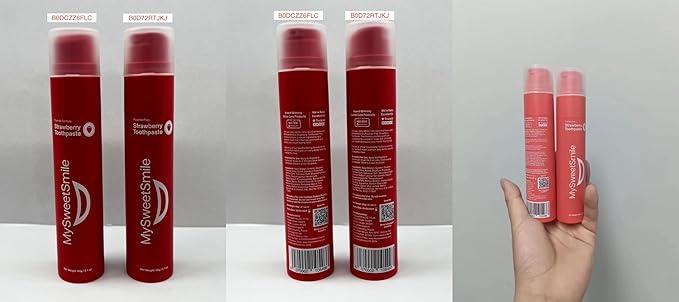 MySweetSmile Strawberry Toothpaste – Advanced Fluoride Formula – Strengthens Enamel & Prevents Cavities – Dentist-Approved & Enamel-Safe – IndyBest Award-Winning Brand - Makes Brushing Fun Again - 60g