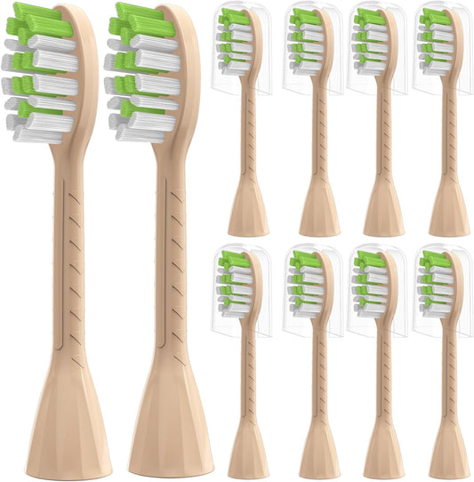 Toothbrush Replacement Heads Compatible with Philips One Series Sonicare Rechargeable Toothbrush HY1200/05, 10 Pack Replacement Heads, Soft Bristles, Pink