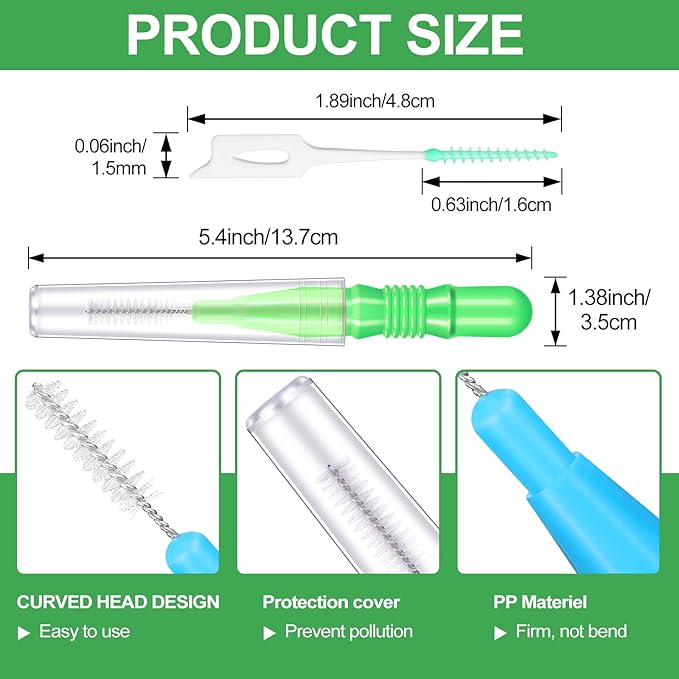 Patelai 350 Pieces Interdental Brush Tooth Floss Tooth Cleaning Tool Toothpick Dental Flossing Head Oral Flosser Soft Picks Refill Dental Flosser Toothpick Cleaners(Cute Colors)