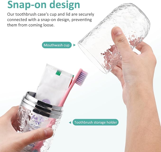 IMIKEYA 2 Pcs Toothbrush Holders Travel Toothbrush Case Toothbrush Cup with Cover Toothbrush Box for Home Travel