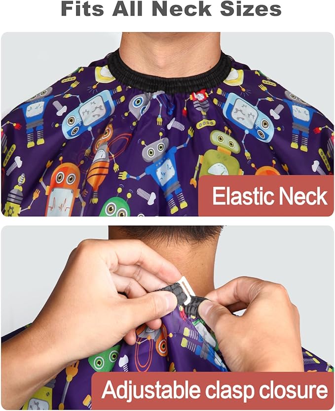 Kids Hair Cutting Cape (2 Pack) Professional Children Salon Barber Apron for Boys and Girls