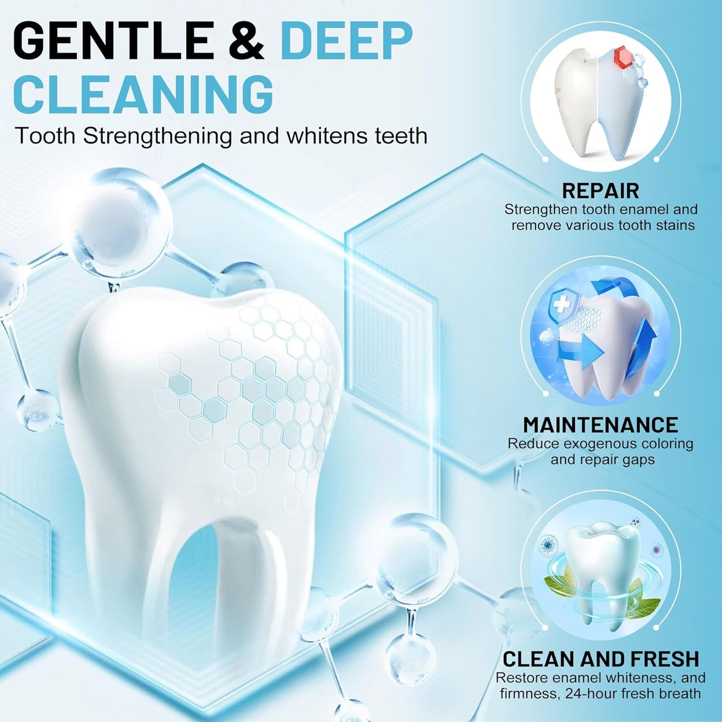 Hydroxyapatite Toothpaste for Advanced Enamel Protection, Gentle and Effective Formula, Fresh Breath, Deep Cleaning Care Toothpaste,Suitable for Sensitive Teeth (4)