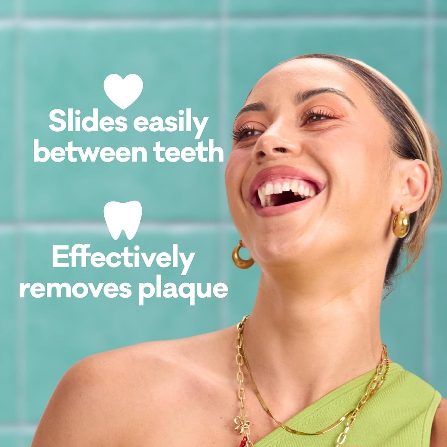 Grin Tooth Picks Flossers for Adults – Manuka Oil Infused Dental Floss Picks for Teeth Cleaning - Natural Mint Flavor - 100% Recycled Plastic Handle - 80 Count Canister (Pack of 3)