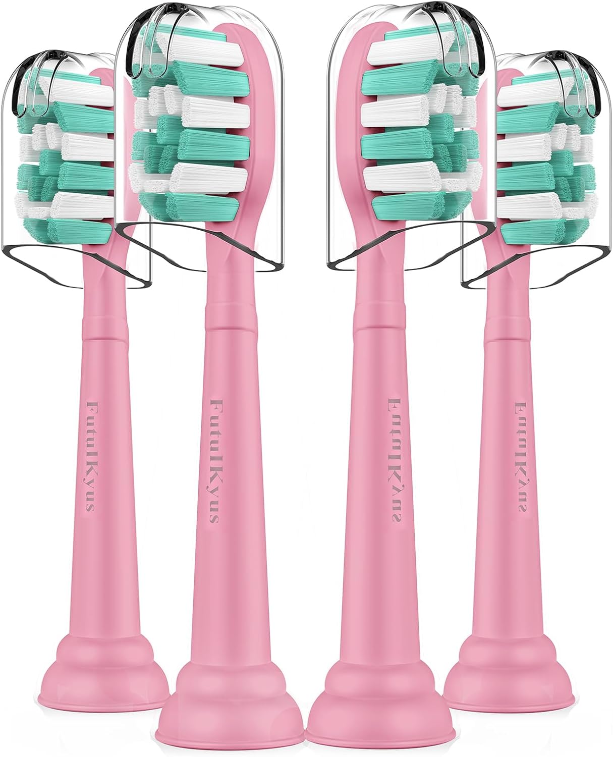 Toothbrush Replacement Heads for Philips Sonicare 4100 5100 Plaque Control Gum Health Simply Clean Electric Brush Head, 4 Pack, Pink