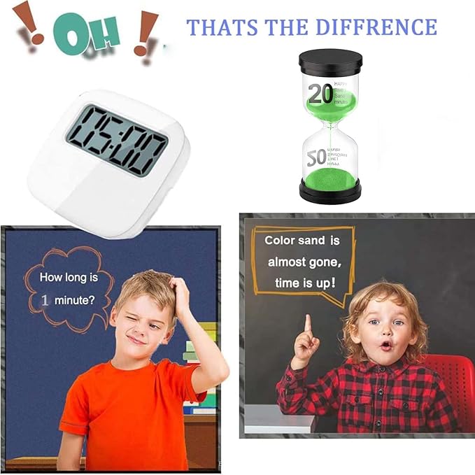 SuLiao 20 Minute Hourglass, Green Sand Clcok Timer, Colorful SandWatch 20 Min, Plastic Reloj De Arena 20 Minutos, Large Hour Glass Sandglass, Kitchen, Games, Classroom, Decor