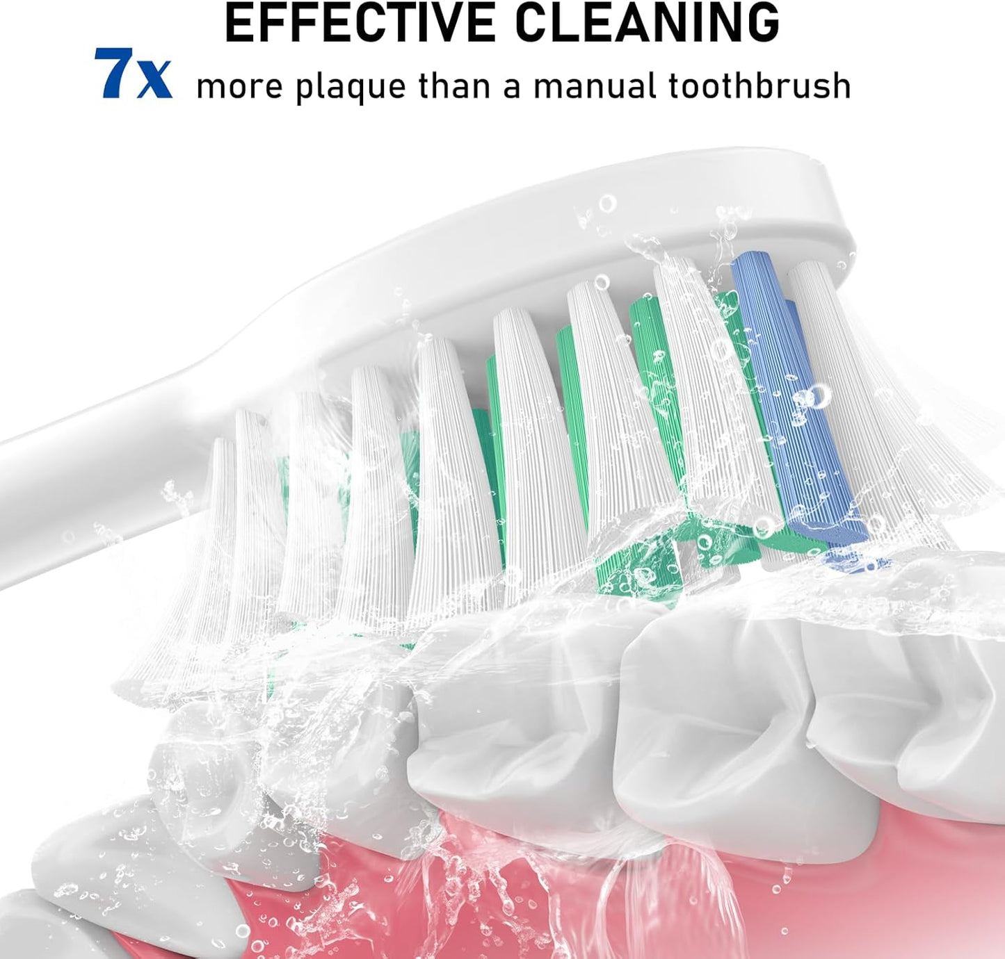 Toothbrush Heads for Philips Sonicare Replacement Brush Heads with Protective Cover Soft Dupont Bristles Electric Toothbrush Replacement Heads for Oral Health, 4 Pack