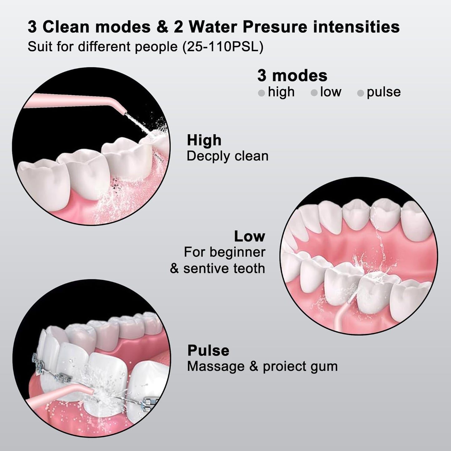 2-1 Kids Oral Clean Kit- Water Dental flosser & Electric Toothbrush Combo for Kids-Brushing & Flossing-Safe & Effective -Cute Giraffe and Monkey Theme