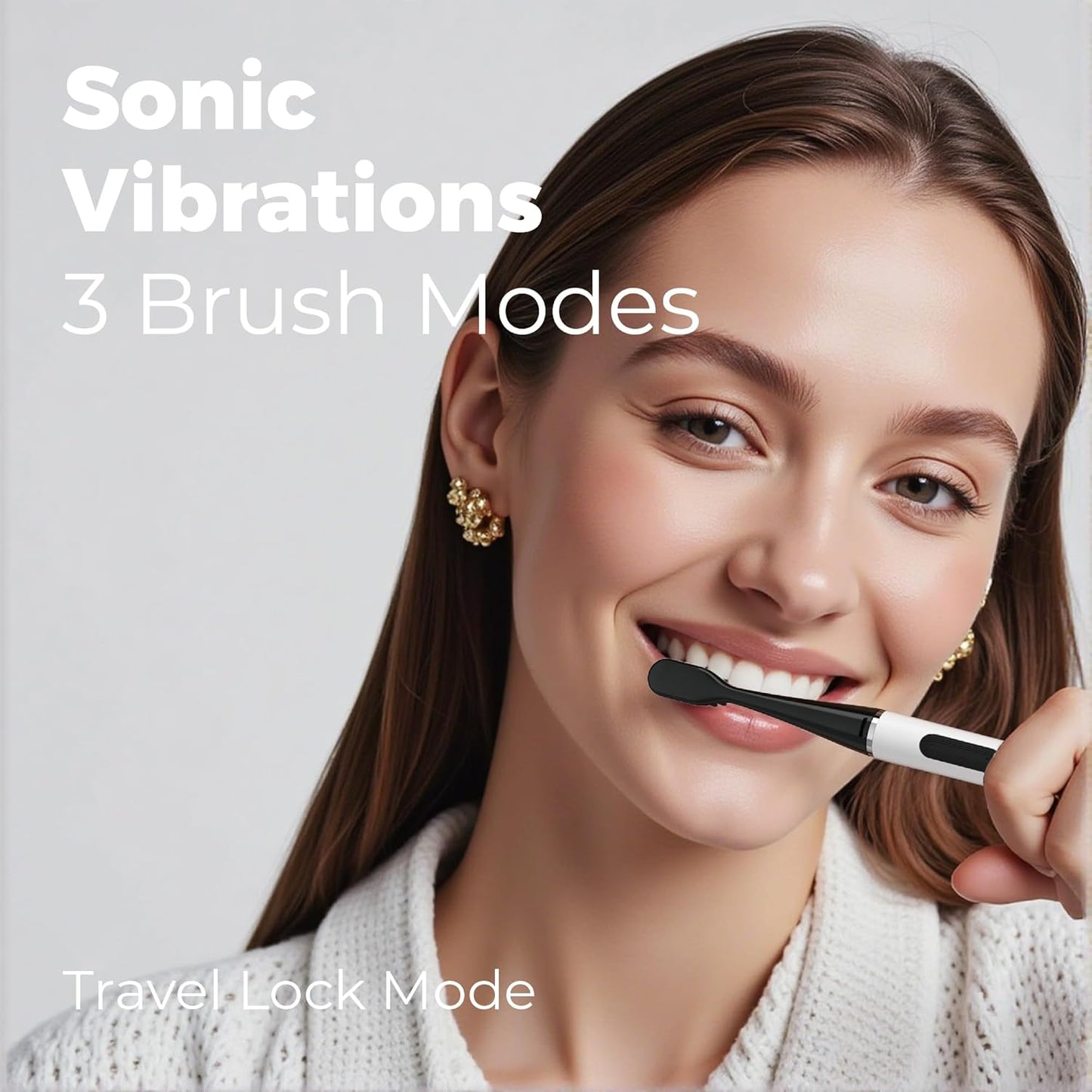 MIPOW Slim Pro i4 Electric Toothbrush Rechargeable Smart Ultra Sonic 3 Modes Magnetic Travel Case &Ceramic Dock, 60Day Long Battery Soft Bristles 2Heads IPX7 Waterproof,Color-(White)