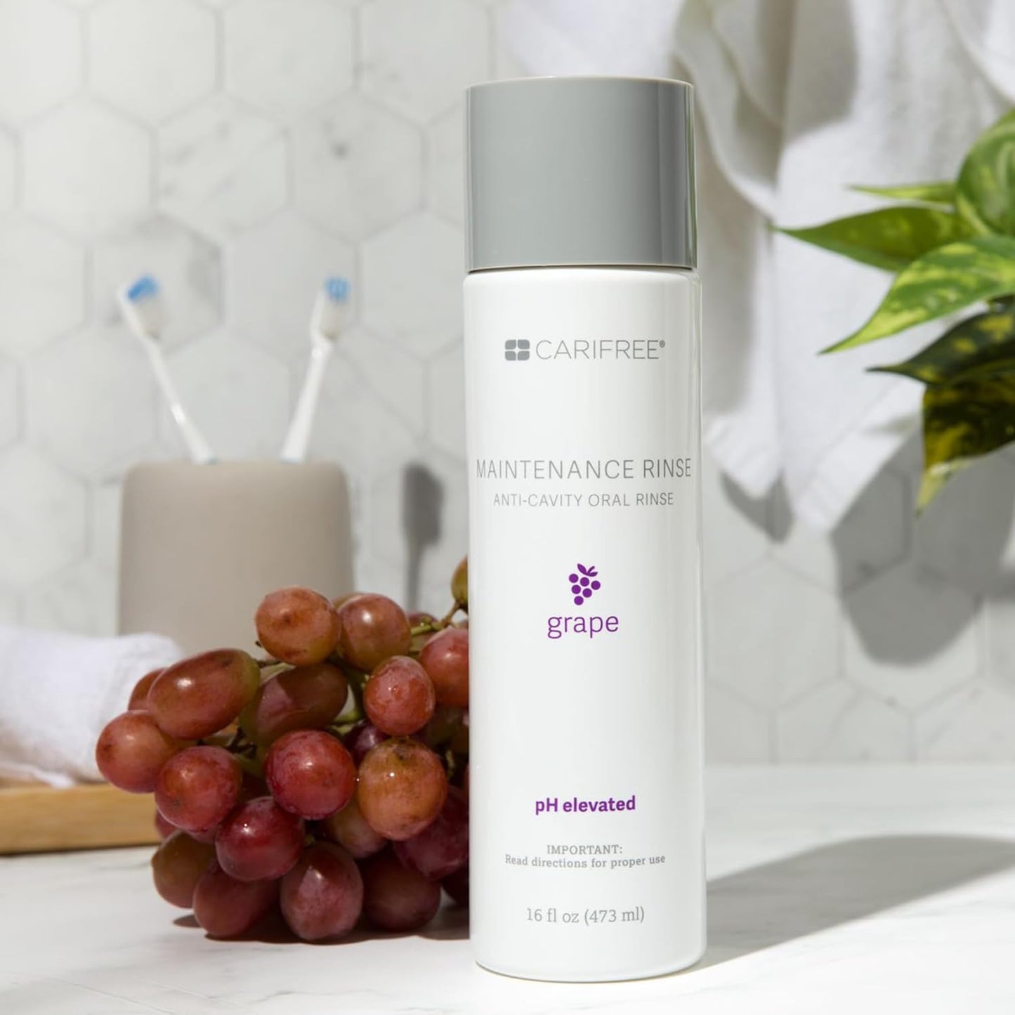 CariFree Maintenance & Prevention Starter Kit, Grape | Anti-Cavity Fluoride Toothpaste & Mouthwash Freshens Breath and Moistens Mouth | Dentist Recommended for Oral Care (3 Piece Set)