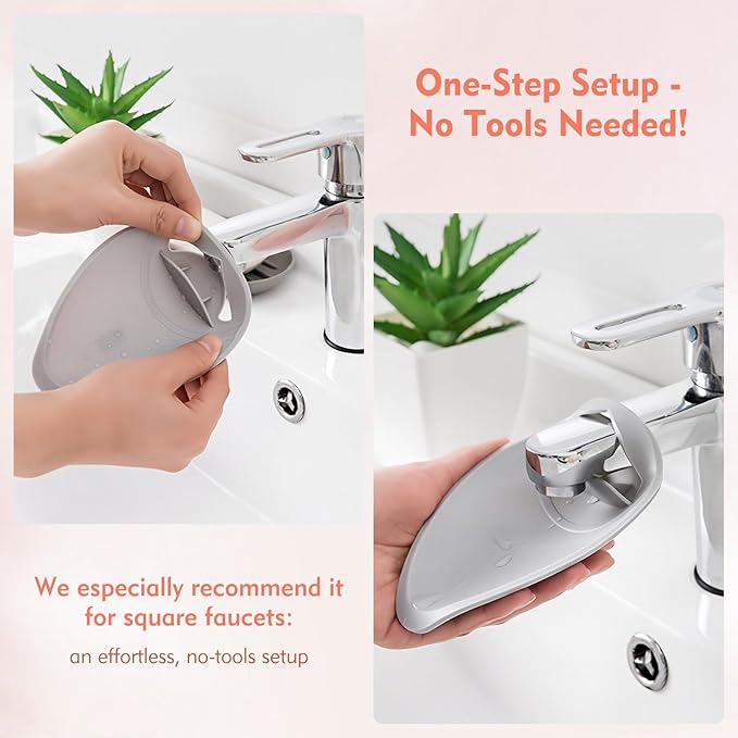 3PCS Faucet Extender for Toddlers, Splash-Proof Sink Extender for Toddlers, Bathroom & Kitchen Faucet Extender for Easy Children's Hand Washing and Tooth Brushing