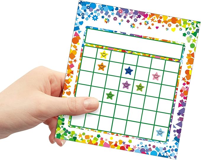 REGELETO 100 Pack Incentive Reward Chart for Kids, 2 Designs Incentive Behavior Chart with 2400 Star Stickers Kids Chore Sticker Chart at Home.
