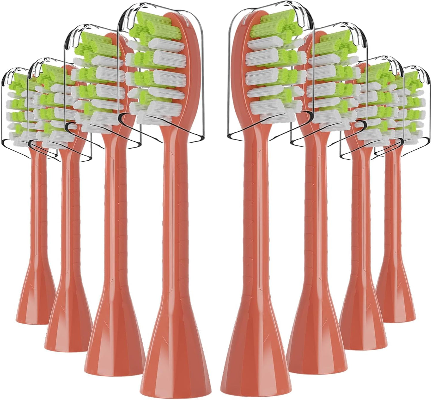 One Series Replacement Toothbrush Heads Pisonicleara Compatible with sonicare Philips One Series BH1022/03 HY1100/02 HY1102 (8-pc) Battery Brush, Mango Snow White Travel Refill