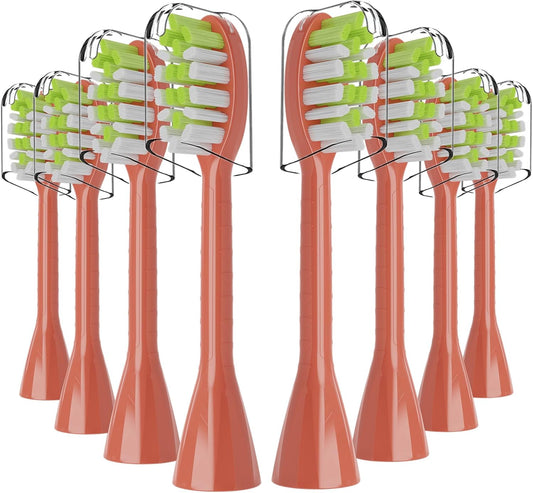 One Series Replacement Toothbrush Heads Pisonicleara Compatible with sonicare Philips One Series BH1022/03 HY1100/02 HY1102 (8-pc) Battery Brush, Mango Snow White Travel Refill