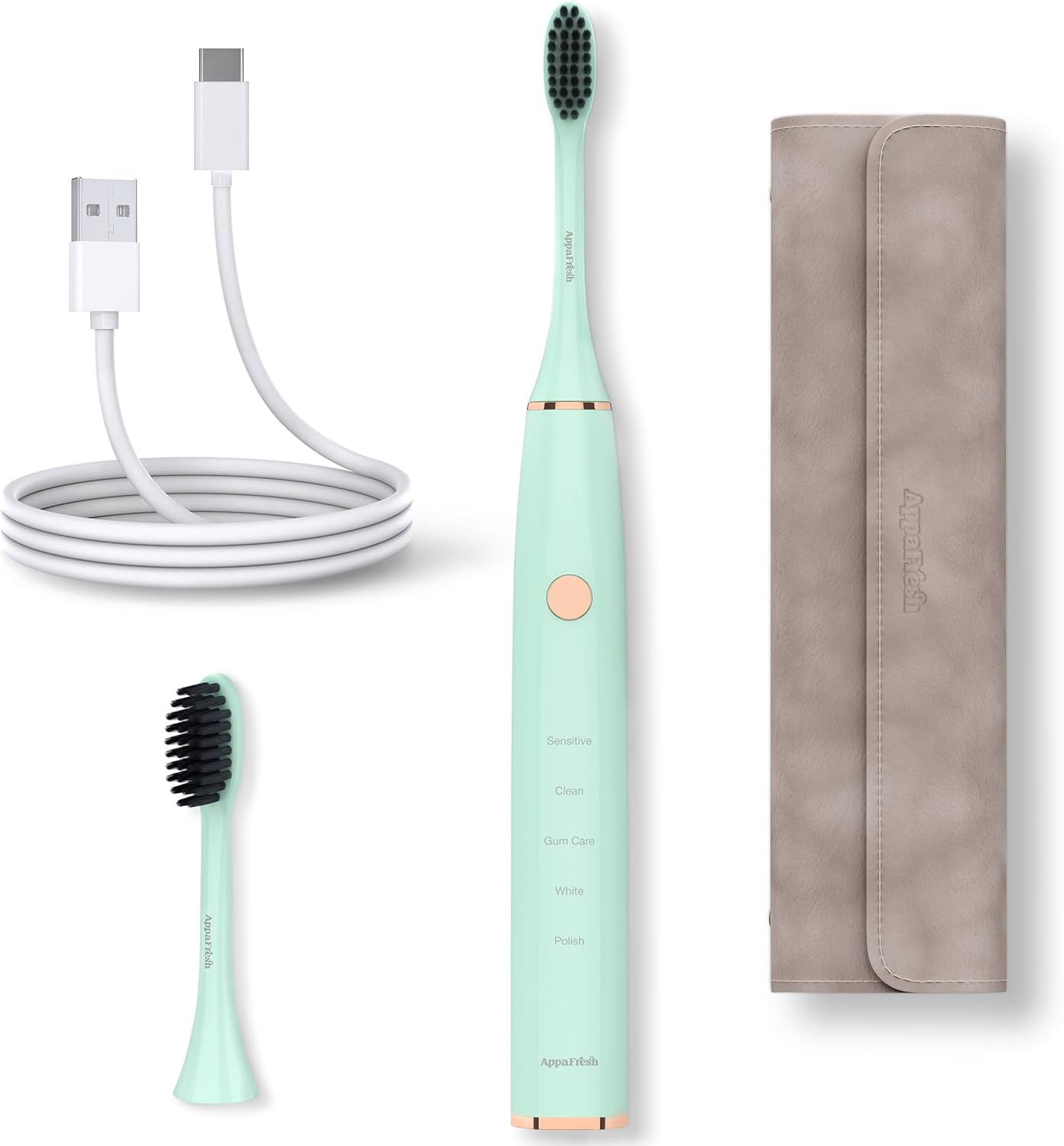 Sonic Electric Toothbrush - Battery Operated Toothbrush Electric with Timer, 5 Cleaning Modes & 3 Intensity Levels - Electronic Toothbrush for Adults with Long-Lasting 90-Days Battery Life
