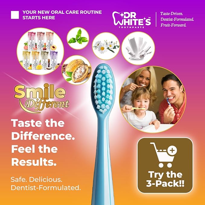 Dr. White’s Fluoride-Free nHA Toothpaste 3-Pack; Dentist-Formulated, Nano Hydroxyapatite + Xylitol, Sensitivity Relief Complex™, Mint-Free, Enamel Safe, Swallow-Safe (3.5 Oz, Pure Pineapple)